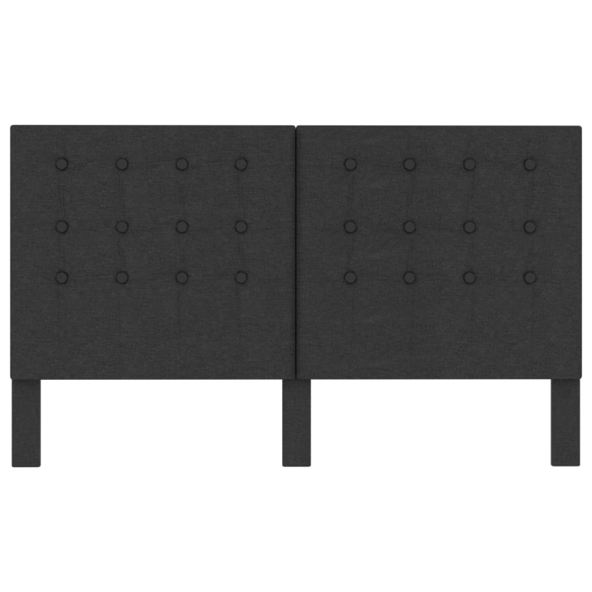 vidaXL Καπιτονέ Κεφαλάρι Σκούρο Γκρι 180 x 200 εκ. Υφασμάτινο