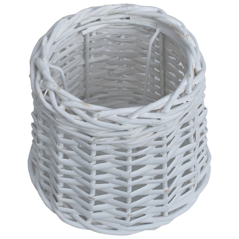 vidaXL Καπέλο Φωτιστικού Λευκό 25 x 17 εκ. από Wicker
