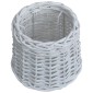 vidaXL Καπέλο Φωτιστικού Λευκό 25 x 17 εκ. από Wicker