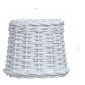 vidaXL Καπέλο Φωτιστικού Λευκό 25 x 17 εκ. από Wicker