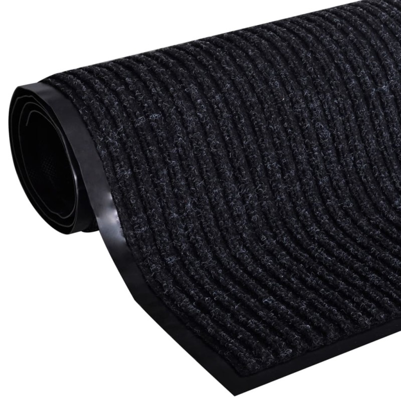vidaXL Πατάκι Πόρτας Μαύρο 117x220 εκ. PVC
