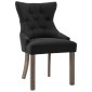vidaXL Καρέκλες Τραπεζαρίας 2 τεμ. Μαύρες Υφασμάτινες