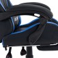 vidaXL Καρέκλα Racing με Υποπόδιο Μπλε/Μαύρη από Συνθετικό Δέρμα
