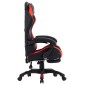 vidaXL Καρέκλα Racing με Υποπόδιο Κόκκινη/Μαύρη από Συνθετικό Δέρμα