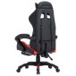 vidaXL Καρέκλα Racing με Υποπόδιο Κόκκινη/Μαύρη από Συνθετικό Δέρμα