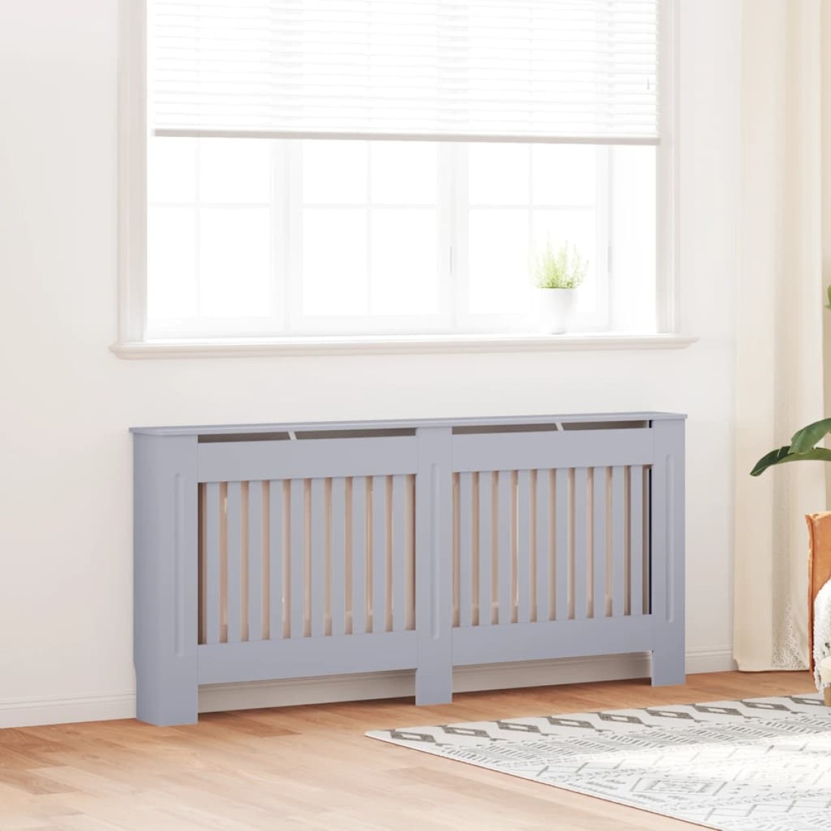 vidaXL Κάλυμμα Καλοριφέρ Ανθρακί 172 x 19 x 81 εκ. από MDF