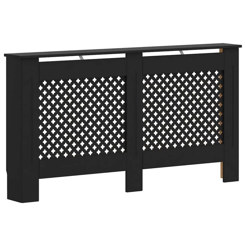 vidaXL Κάλυμμα Καλοριφέρ Μαύρο 152 x 19 x 81,5 εκ. από MDF