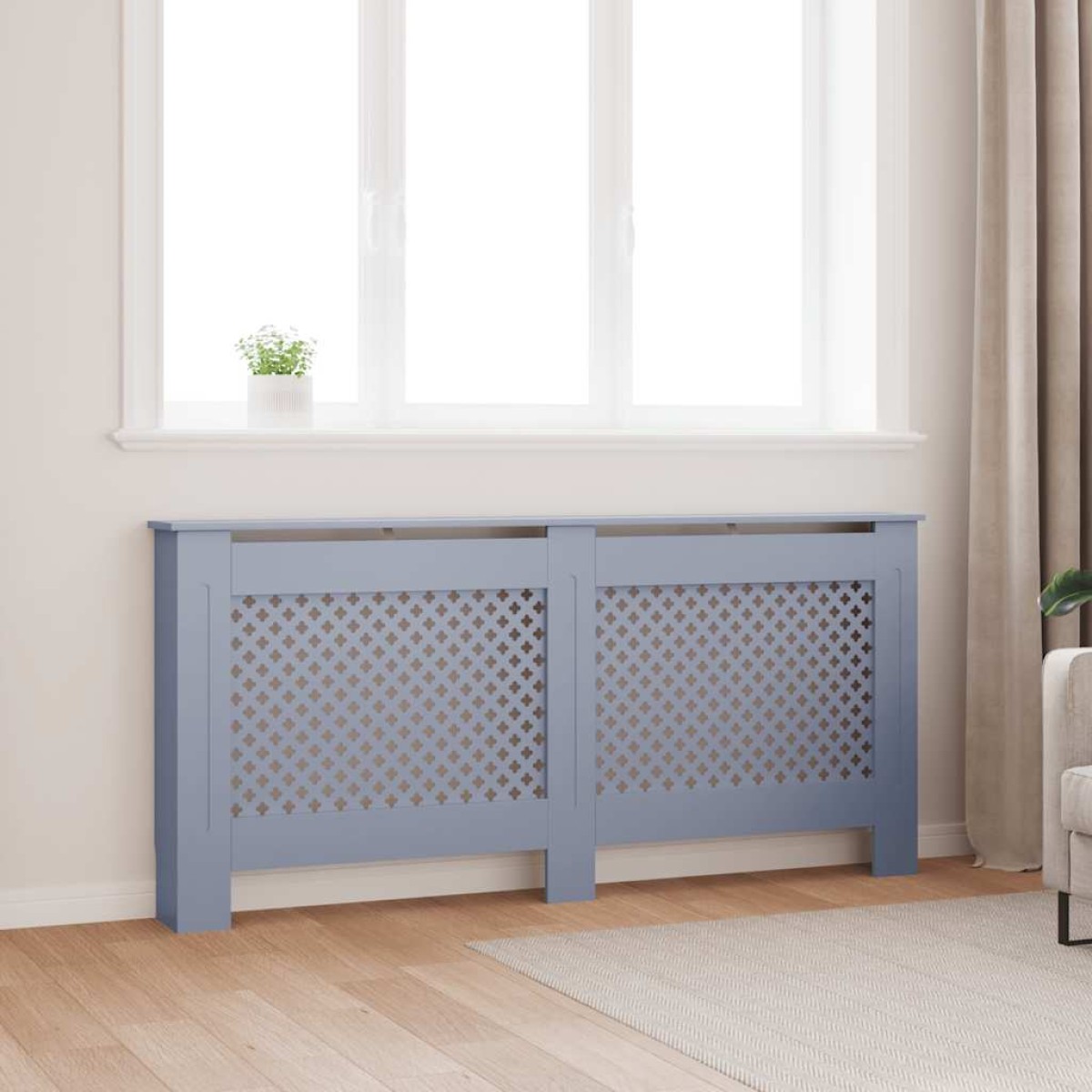 vidaXL Κάλυμμα Καλοριφέρ Ανθρακί 172 x 19 x 81 εκ. από MDF