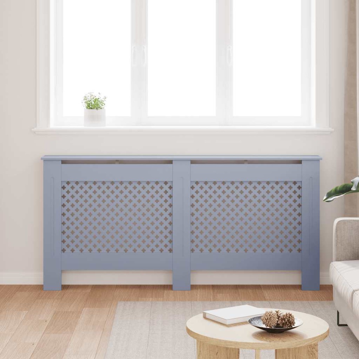 vidaXL Κάλυμμα Καλοριφέρ Ανθρακί 172 x 19 x 81 εκ. από MDF