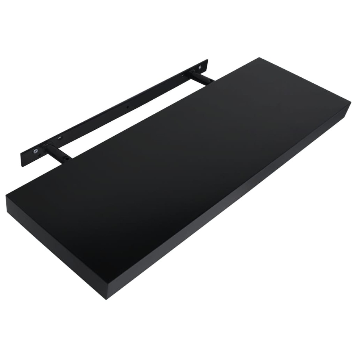 vidaXL Ράφια Τοίχου 2 τεμ. Μαύρα 80 x 20 x 3,8 εκ.
