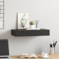 vidaXL Ράφι Τοίχου με Συρτάρι Μαύρο 48 x 25 x 8 εκ. από MDF