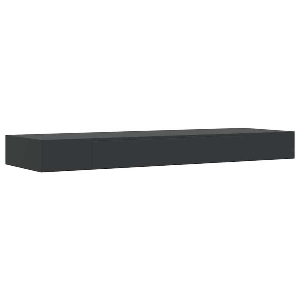 vidaXL Ράφι Τοίχου με Συρτάρι Μαύρο 80 x 25 x 8 εκ. MDF