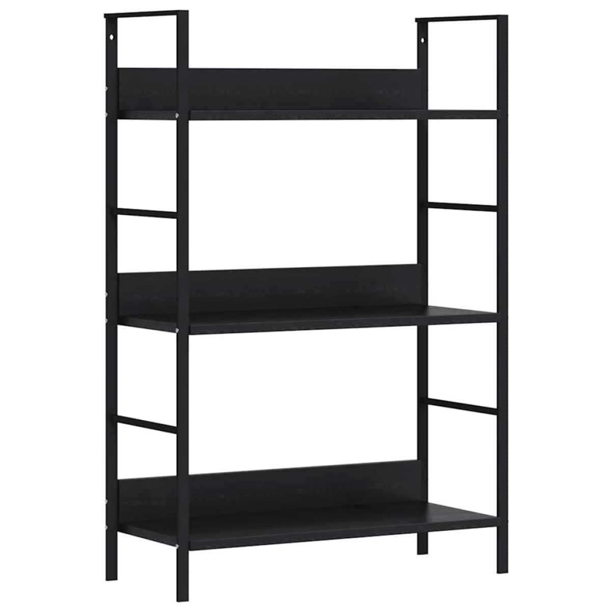 vidaXL Ραφιέρα 3 Επιπέδων Μαύρη 60x27,6x90,5 εκ. Επεξεργασμένο Ξύλο