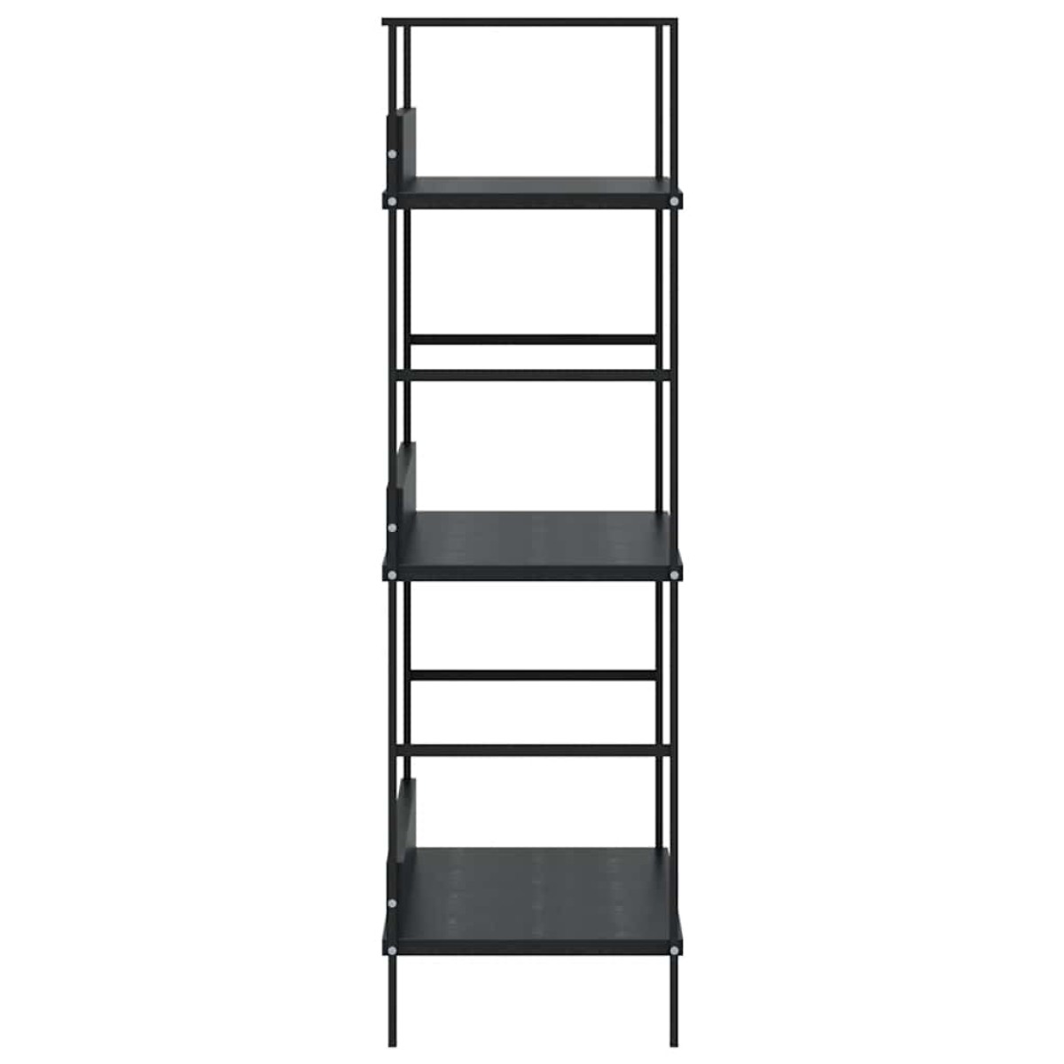 vidaXL Ραφιέρα 3 Επιπέδων Μαύρη 60x27,6x90,5 εκ. Επεξεργασμένο Ξύλο