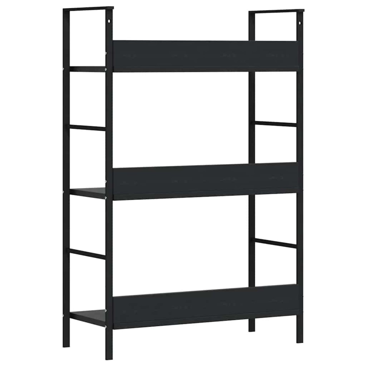 vidaXL Ραφιέρα 3 Επιπέδων Μαύρη 60x27,6x90,5 εκ. Επεξεργασμένο Ξύλο