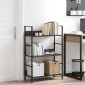 vidaXL Ραφιέρα 3 Επιπέδων Μαύρη 60x27,6x90,5 εκ. Επεξεργασμένο Ξύλο