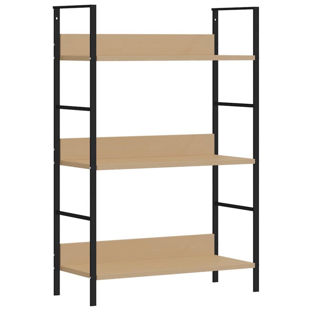 vidaXL Ραφιέρα 3 Επιπέδων Δρυς 60x27,6x90,5 εκ. Επεξεργασμένο Ξύλο