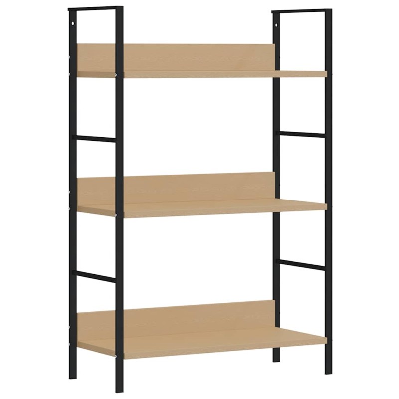 vidaXL Ραφιέρα 3 Επιπέδων Δρυς 60x27,6x90,5 εκ. Επεξεργασμένο Ξύλο