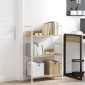 vidaXL Ραφιέρα 3 Επιπέδων Δρυς 60x27,6x90,5 εκ. Επεξεργασμένο Ξύλο