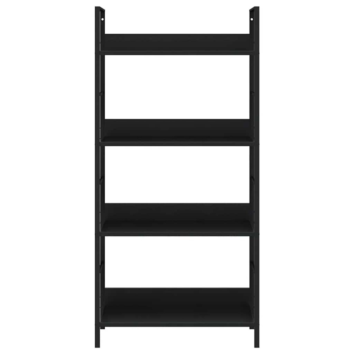 vidaXL Ραφιέρα 4 Επιπέδων Μαύρη 60x27,6x124,5 εκ. Επεξεργασμένο Ξύλο