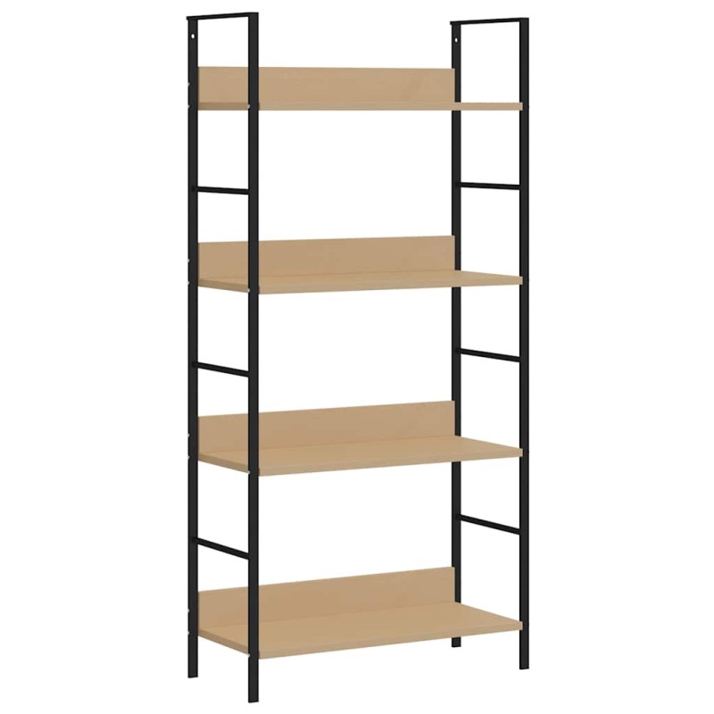 vidaXL Ραφιέρα 4 Επιπέδων Δρυς 60x27,6x124,5 εκ. Επεξεργασμένο Ξύλο