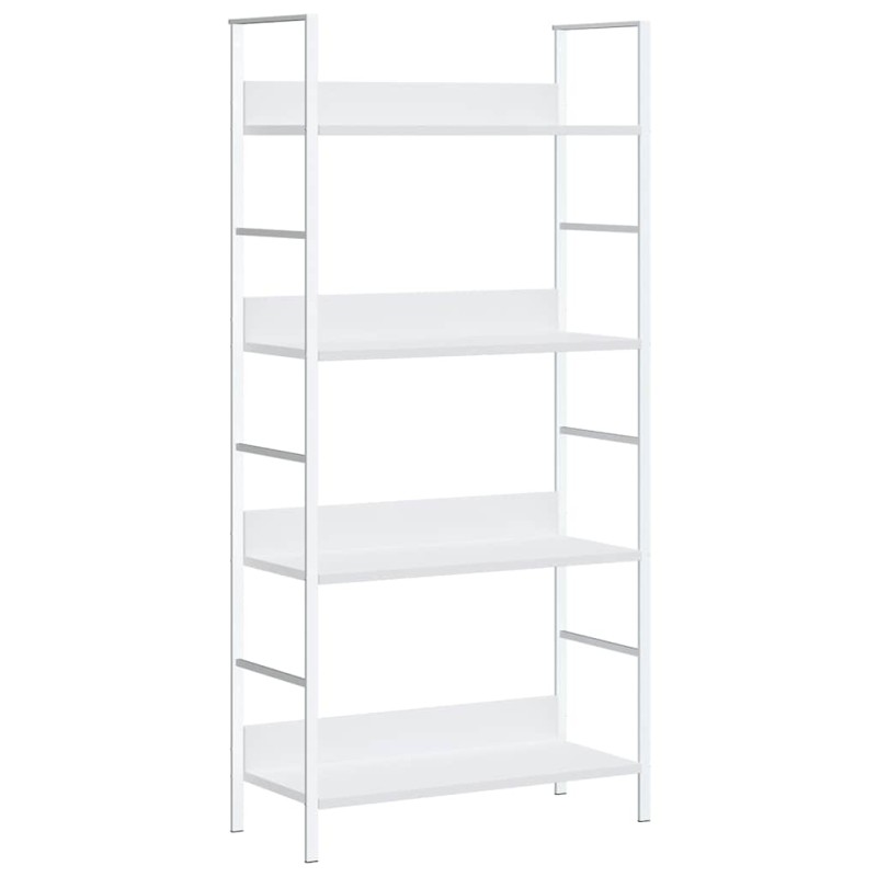 vidaXL Ραφιέρα 4 Επιπέδων Λευκή 60x27,6x124,5 εκ. Επεξεργασμένο Ξύλο