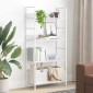 vidaXL Ραφιέρα 4 Επιπέδων Λευκή 60x27,6x124,5 εκ. Επεξεργασμένο Ξύλο