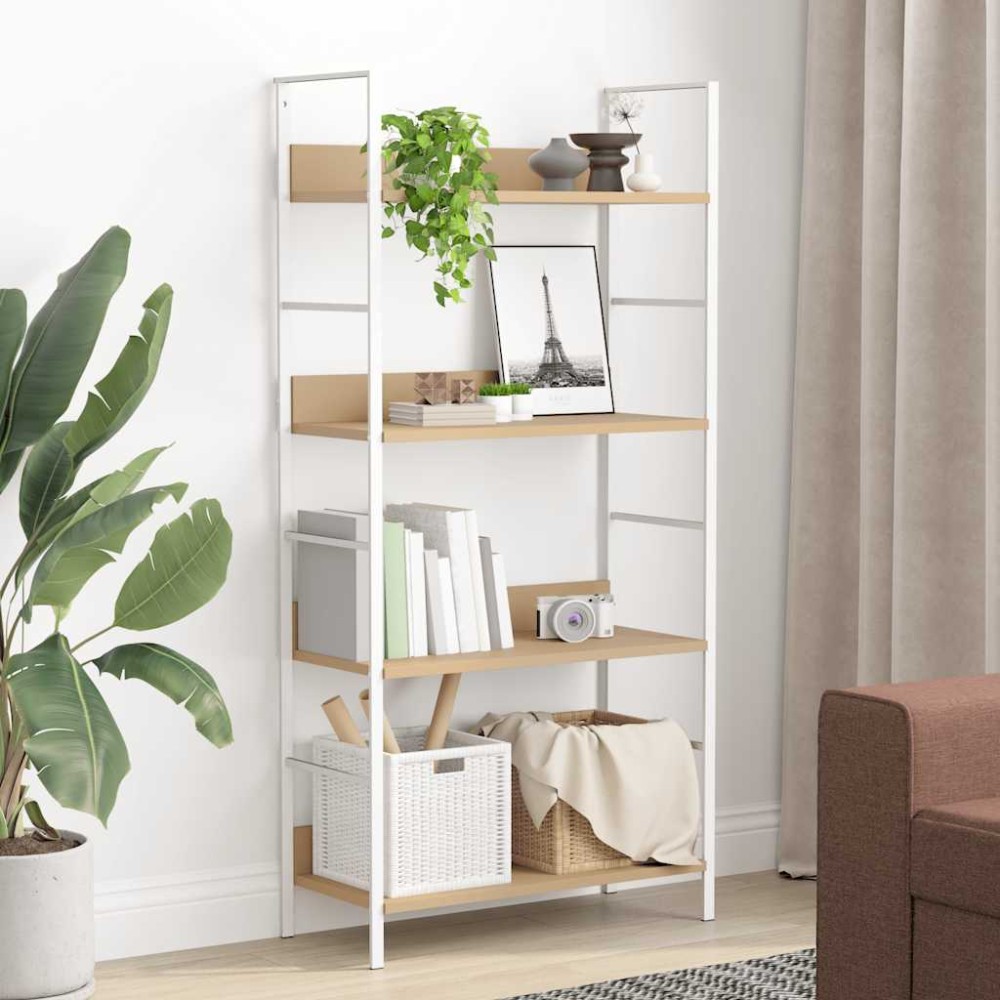 vidaXL Ραφιέρα 4 Επιπέδων Δρυς 60x27,6x124,5 εκ. Επεξεργασμένο Ξύλο