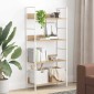 vidaXL Ραφιέρα 4 Επιπέδων Δρυς 60x27,6x124,5 εκ. Επεξεργασμένο Ξύλο