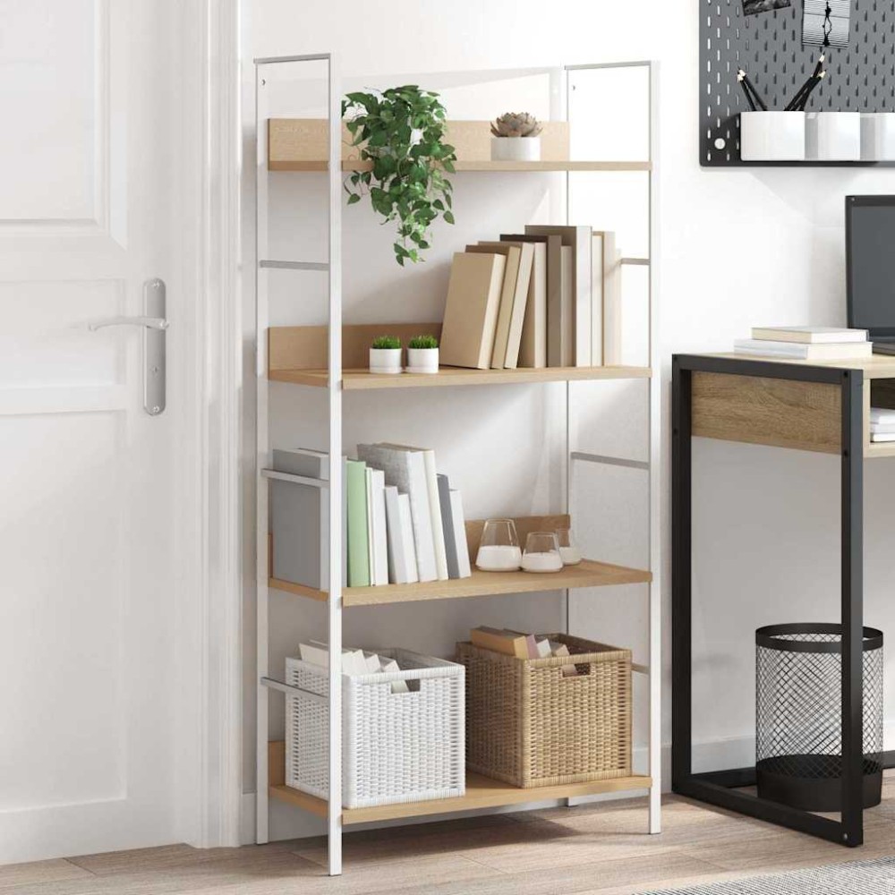 vidaXL Ραφιέρα 4 Επιπέδων Δρυς 60x27,6x124,5 εκ. Επεξεργασμένο Ξύλο