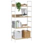 vidaXL Ραφιέρα 4 Επιπέδων Δρυς 60x27,6x124,5 εκ. Επεξεργασμένο Ξύλο