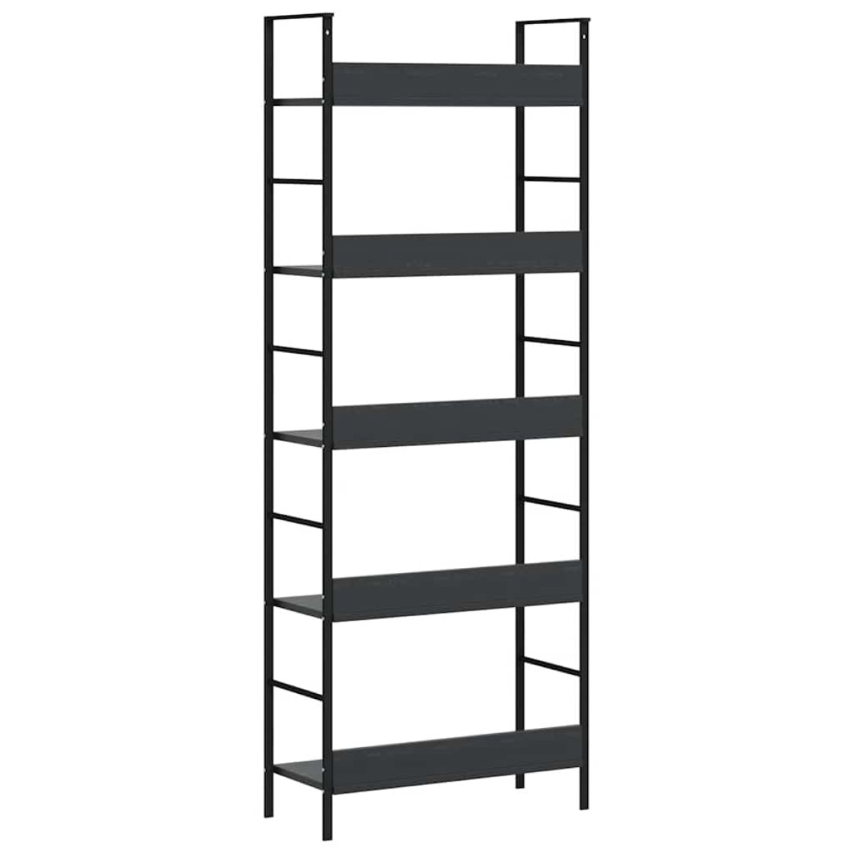 vidaXL Ραφιέρα 5 Επιπέδων Μαύρη 60x27,6x158,5 εκ. Επεξεργασμένο Ξύλο