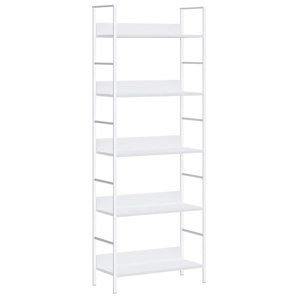 vidaXL Ραφιέρα 5 Επιπέδων Λευκή 60x27,6x158,5 εκ. Επεξεργασμένο Ξύλο