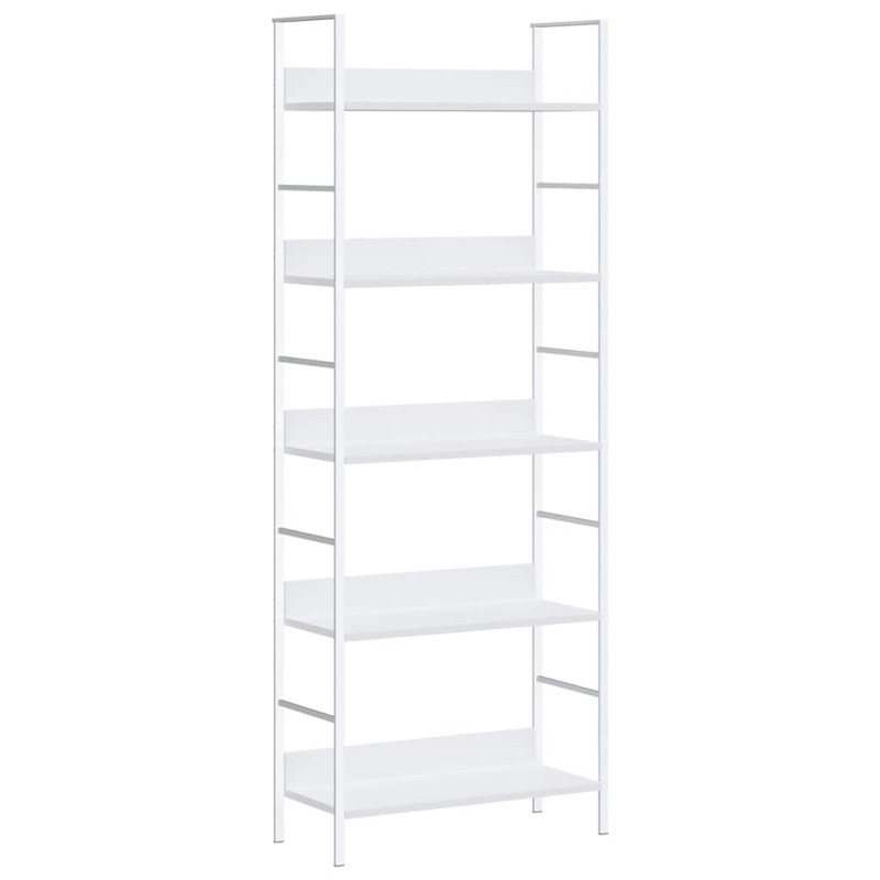 vidaXL Ραφιέρα 5 Επιπέδων Λευκή 60x27,6x158,5 εκ. Επεξεργασμένο Ξύλο