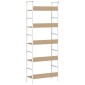 vidaXL Ραφιέρα 5 Επιπέδων Δρυς 60x27,6x158,5 εκ. Επεξεργασμένο Ξύλο