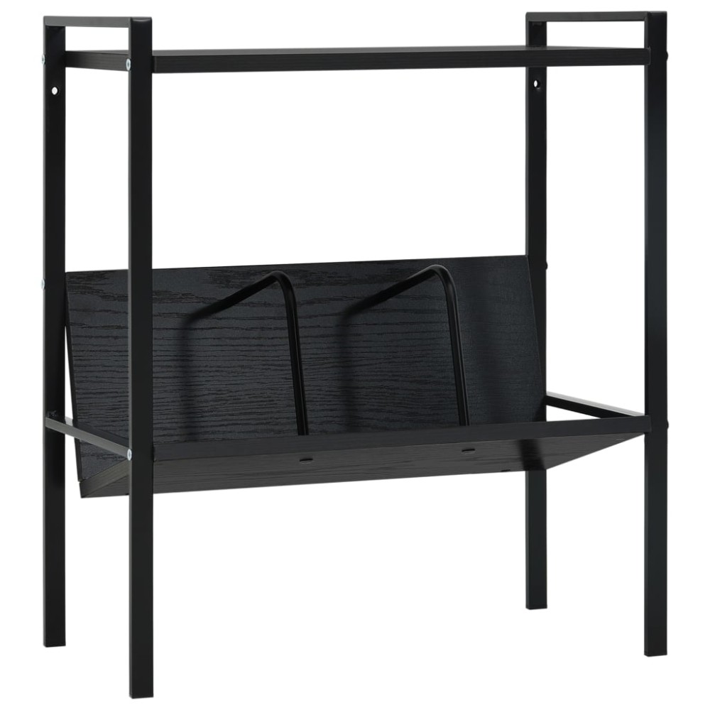 vidaXL Βιβλιοθήκη 2 Επιπέδων Μαύρη 52x28x59 εκ. Επεξεργασμένο Ξύλο