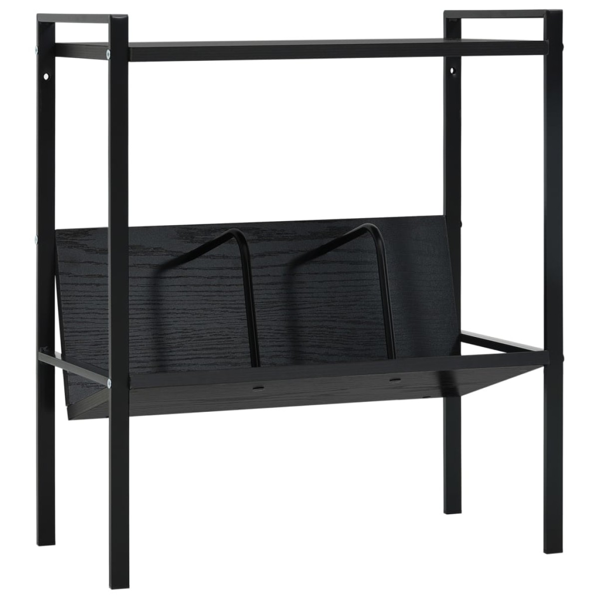 vidaXL Βιβλιοθήκη 2 Επιπέδων Μαύρη 52x28x59 εκ. Επεξεργασμένο Ξύλο