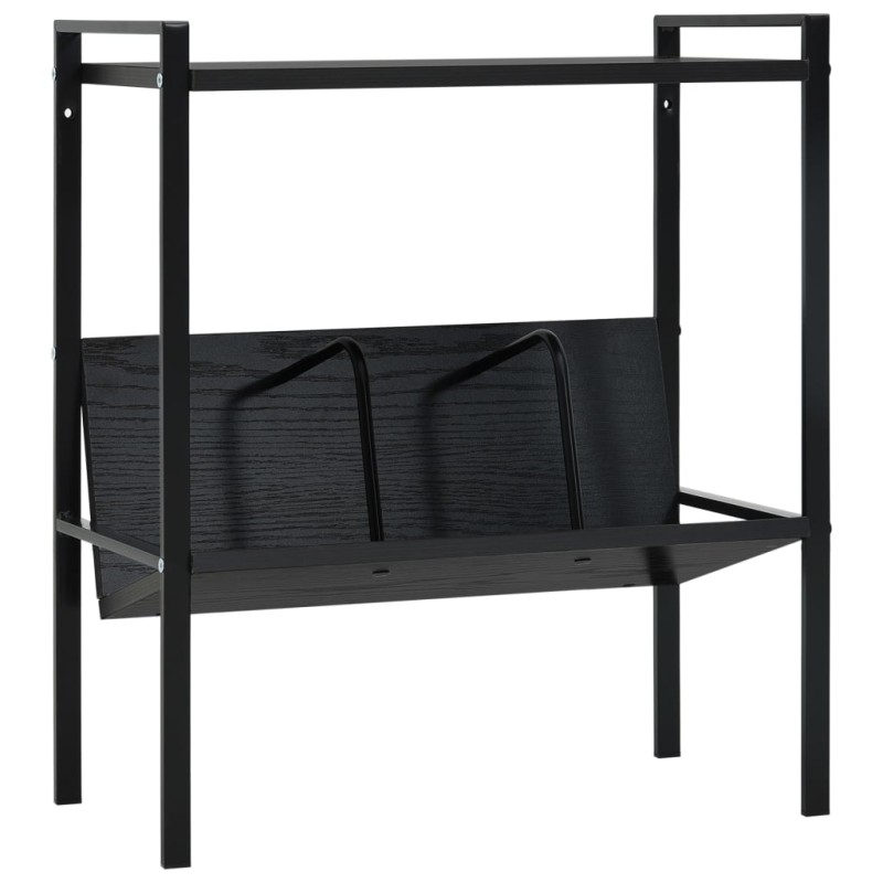 vidaXL Βιβλιοθήκη 2 Επιπέδων Μαύρη 52x28x59 εκ. Επεξεργασμένο Ξύλο