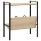 vidaXL Βιβλιοθήκη 2 Επιπέδων Μαύρο/Δρυς 52x28x59εκ. Επεξεργασμένο Ξύλο