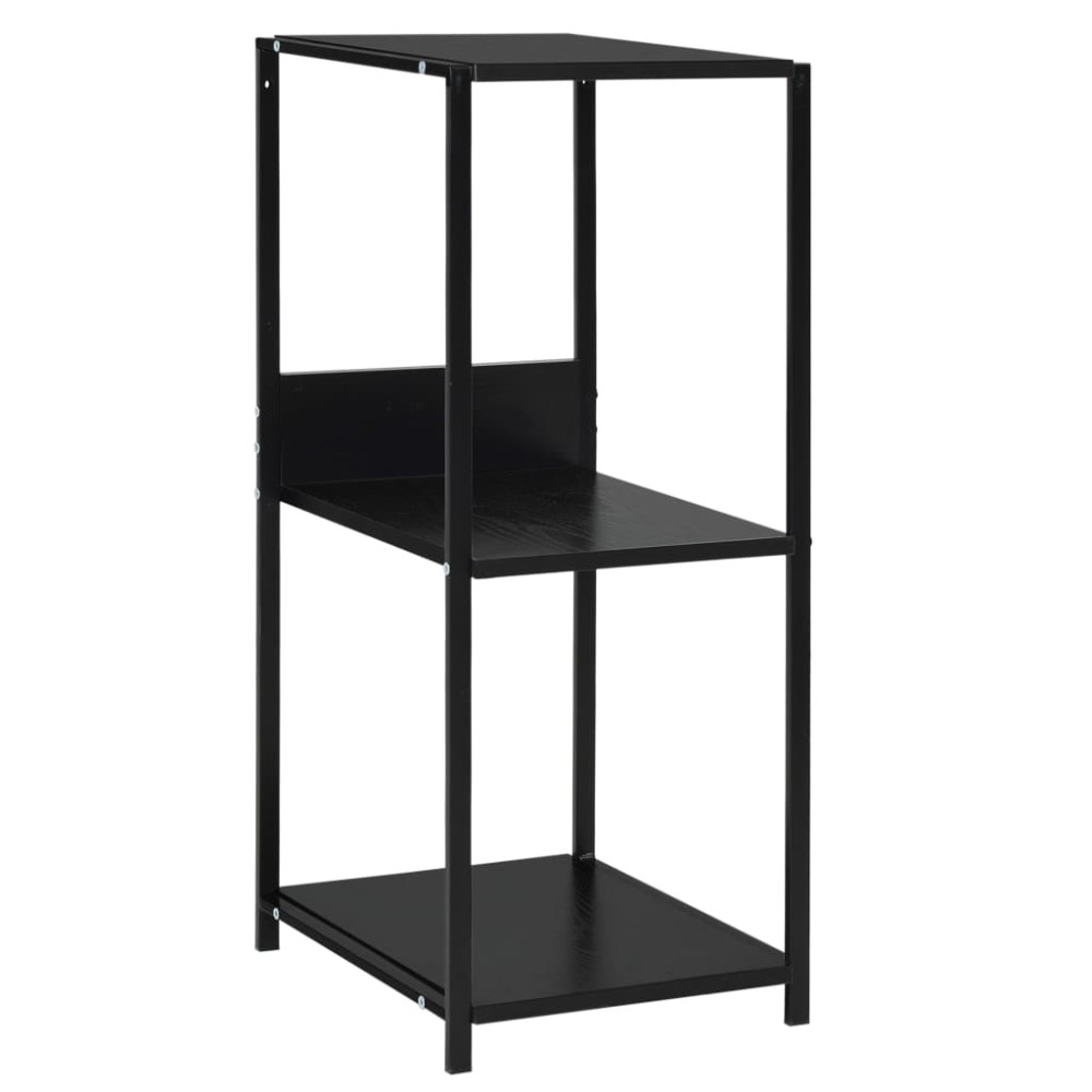 vidaXL Ραφιέρα Ίσια Μικρή Μαύρη 33,5x39,6x79,7 εκ. Επεξ. Ξύλο