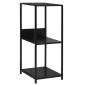 vidaXL Ραφιέρα Ίσια Μικρή Μαύρη 33,5x39,6x79,7 εκ. Επεξ. Ξύλο