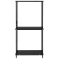 vidaXL Ραφιέρα Ίσια Μικρή Μαύρη 33,5x39,6x79,7 εκ. Επεξ. Ξύλο