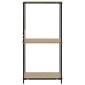 vidaXL Ραφιέρα Ίσια Μικρή Μαύρη/Δρυς 33,5x39,6x79,7 εκ. Επεξ. Ξύλο