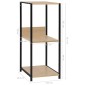 vidaXL Ραφιέρα Ίσια Μικρή Μαύρη/Δρυς 33,5x39,6x79,7 εκ. Επεξ. Ξύλο