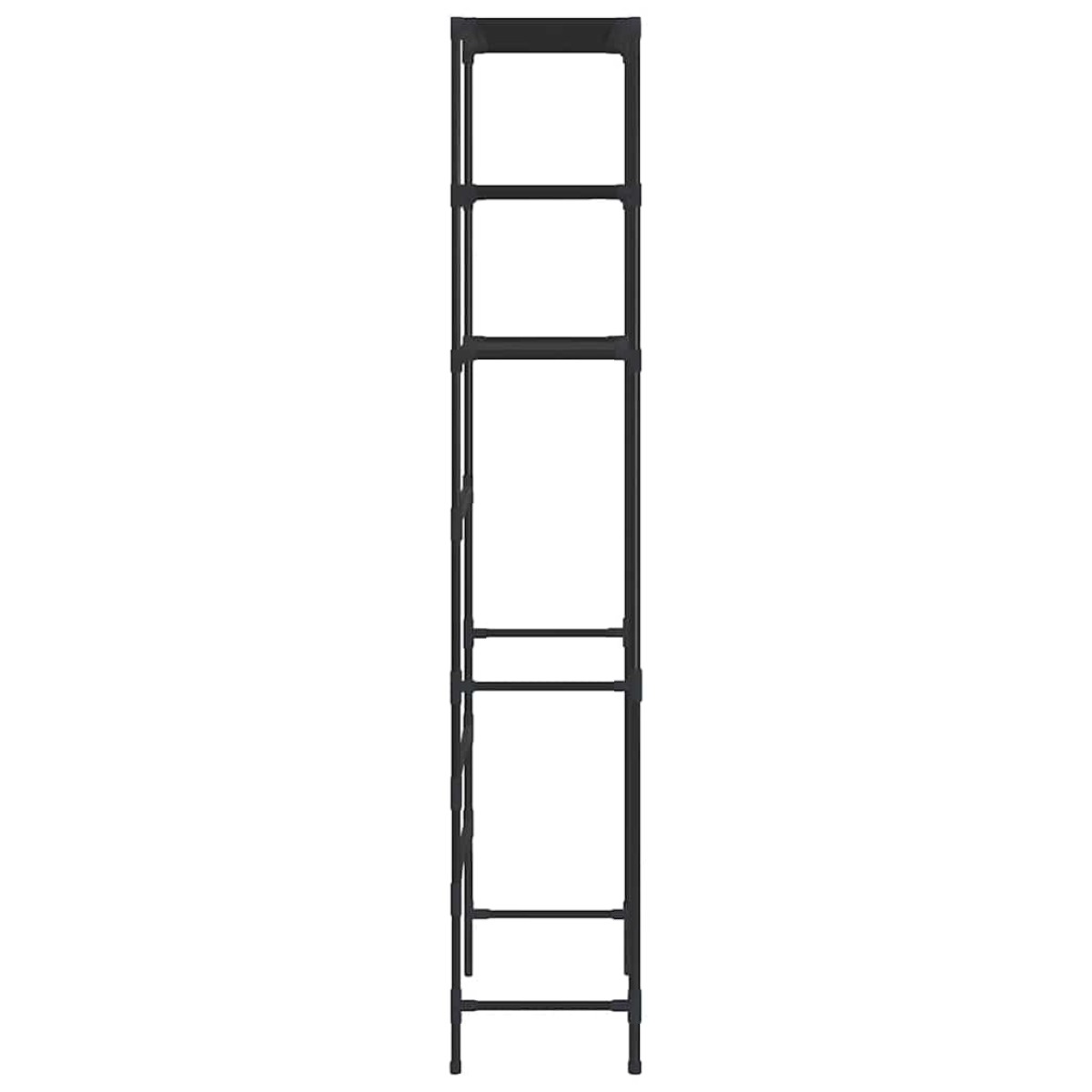 vidaXL Ραφιέρα 3 Επιπέδων για Τουαλέτα Μαύρη 53 x 28 x 169 εκ.