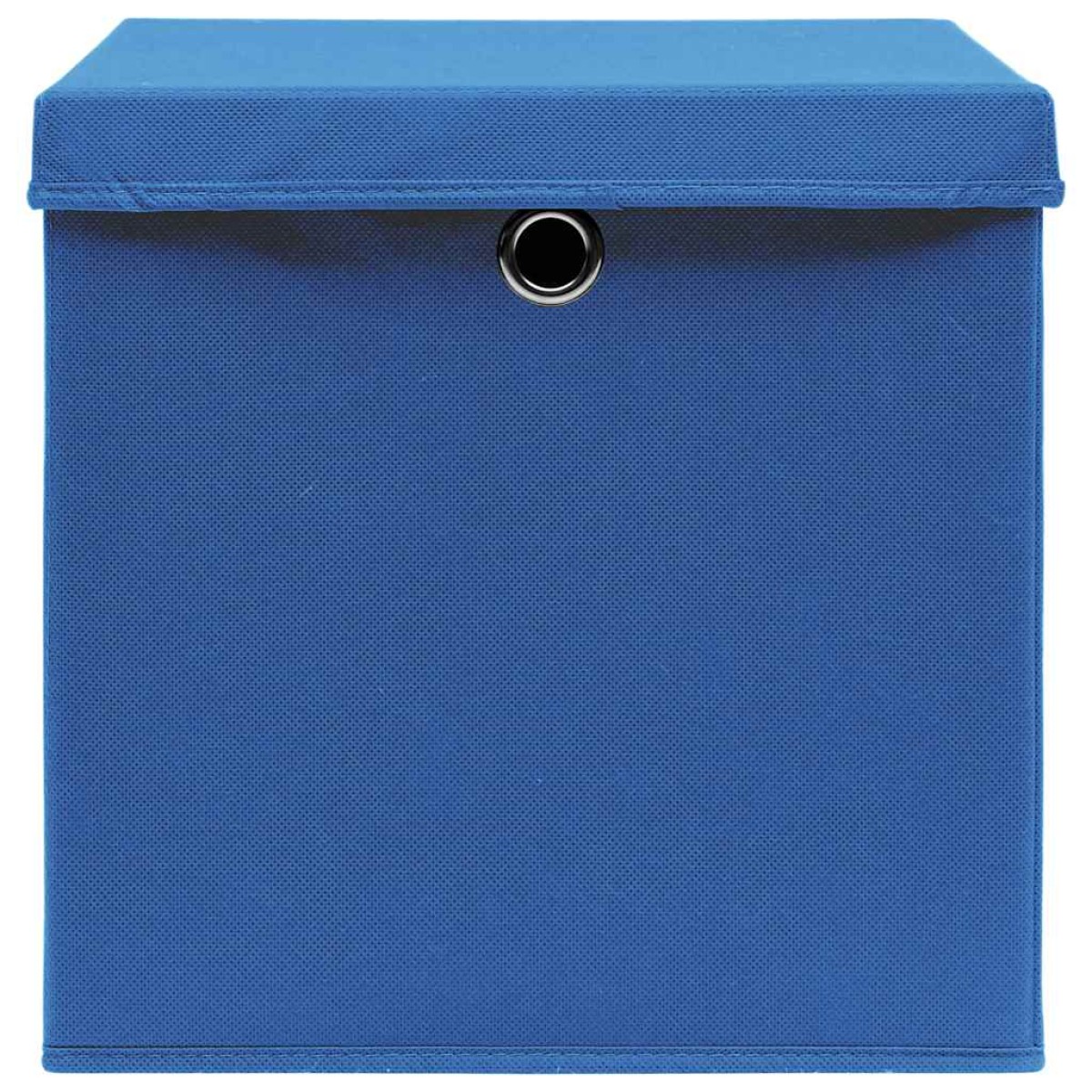 vidaXL Κουτιά Αποθήκευσης με Καπάκια 4 τεμ Μπλε 32x32x32εκ Υφασμάτινα