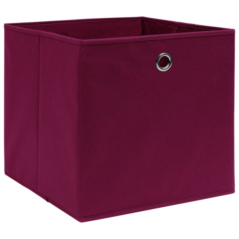vidaXL Κουτιά Αποθήκευσης 4 τεμ. Κόκκινα 32 x 32 x 32 εκ. Υφασμάτινα