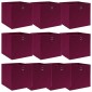 vidaXL Κουτιά Αποθήκευσης 10 τεμ. Σκ. Κόκκινα 32x32x32 εκ. Υφασμάτινα