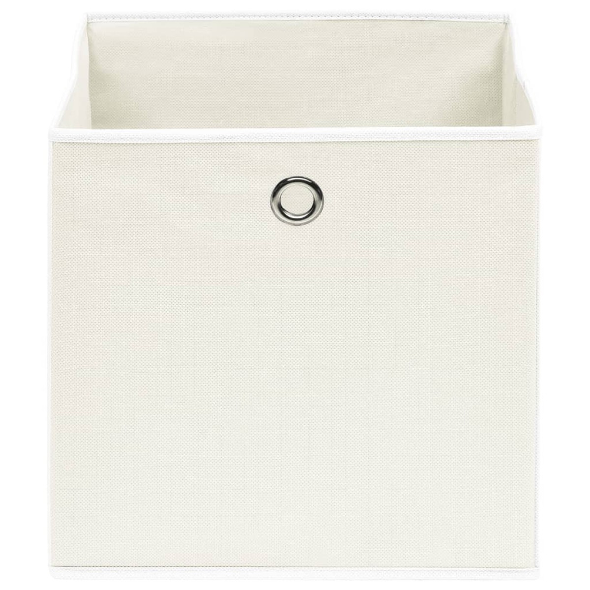 vidaXL Κουτιά Αποθήκευσης 10 τεμ. Λευκά 32 x 32 x 32 εκ. Υφασμάτινα