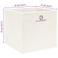 vidaXL Κουτιά Αποθήκευσης 10 τεμ. Λευκά 32 x 32 x 32 εκ. Υφασμάτινα